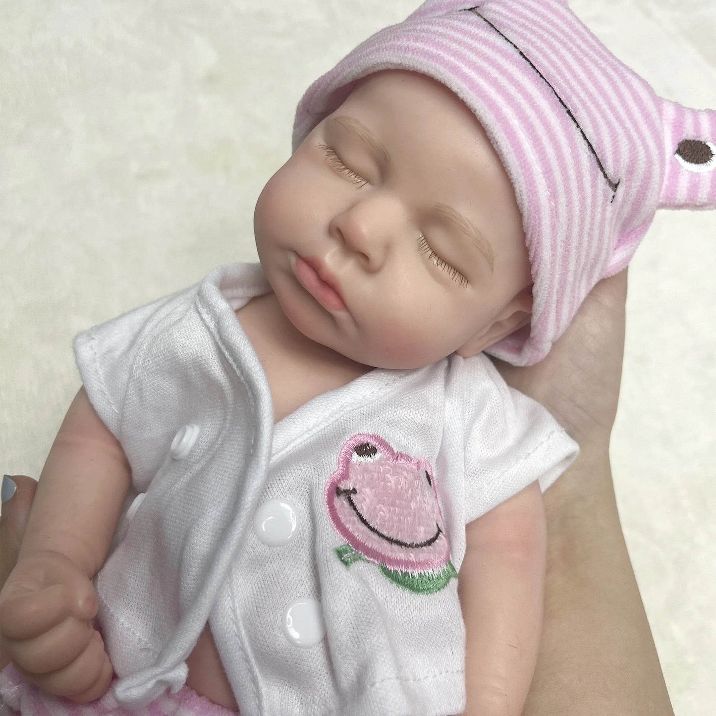 Premium Reborn Doll Silicone Open Mouth 33cm for Collectors - ToylandEU