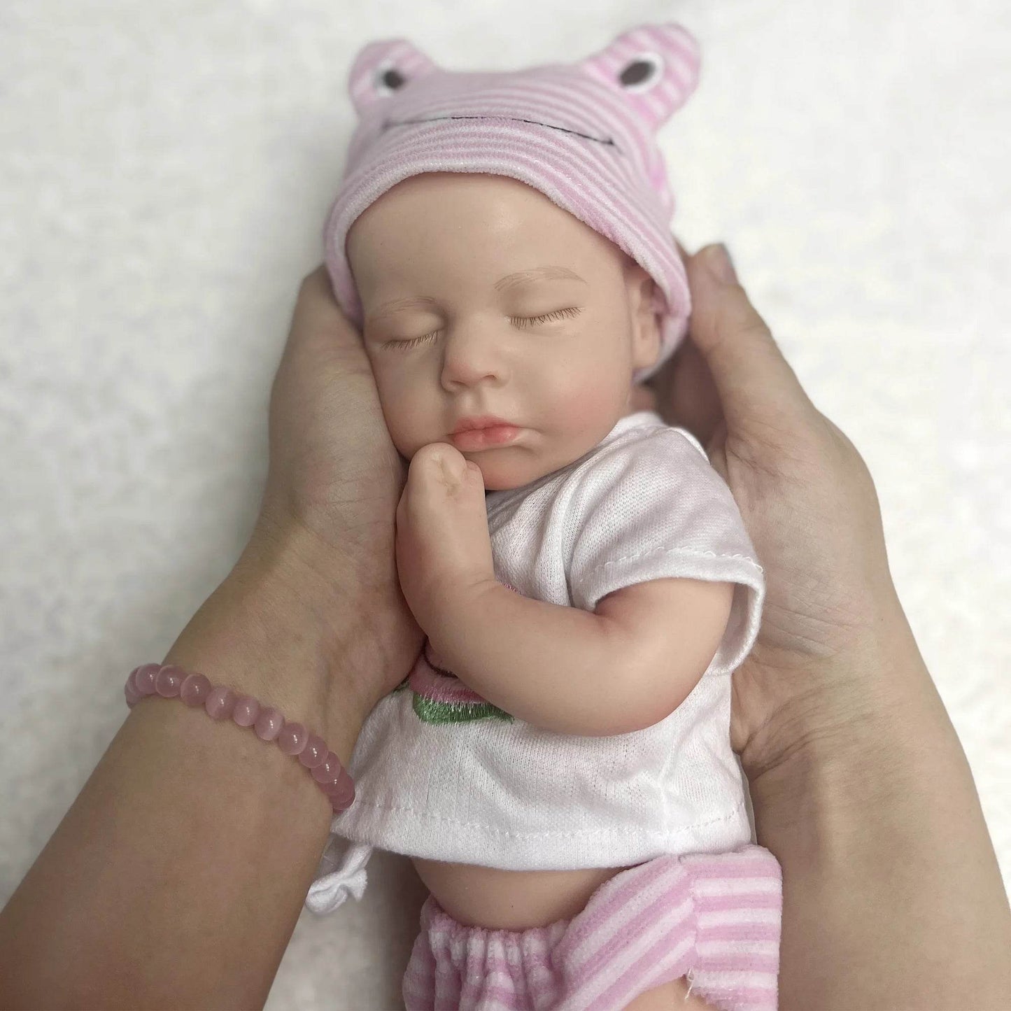 Premium Reborn Doll Silicone Open Mouth 33cm for Collectors - ToylandEU