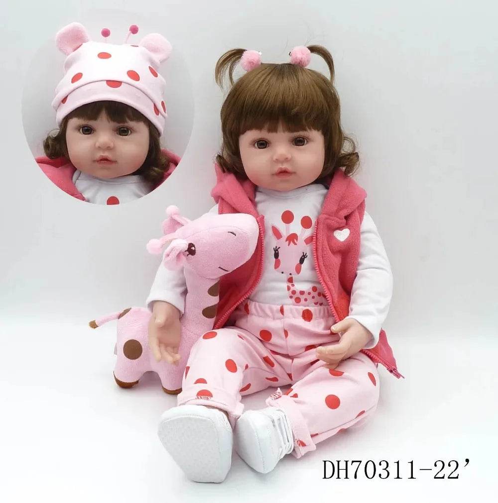 Premium Reborn Toddler Doll 47cm Soft Vinyl Lifelike Gift - ToylandEU