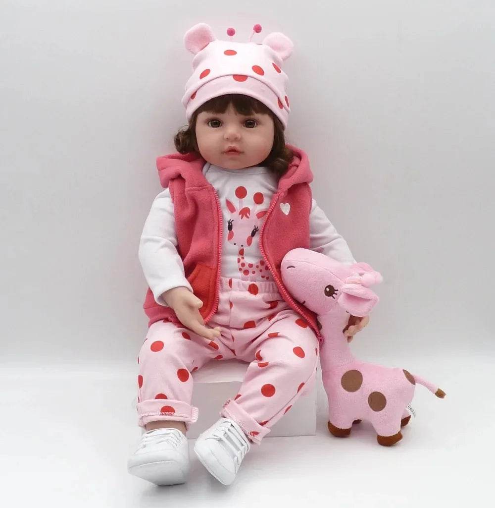 Premium Reborn Toddler Doll 47cm Soft Vinyl Lifelike Gift - ToylandEU