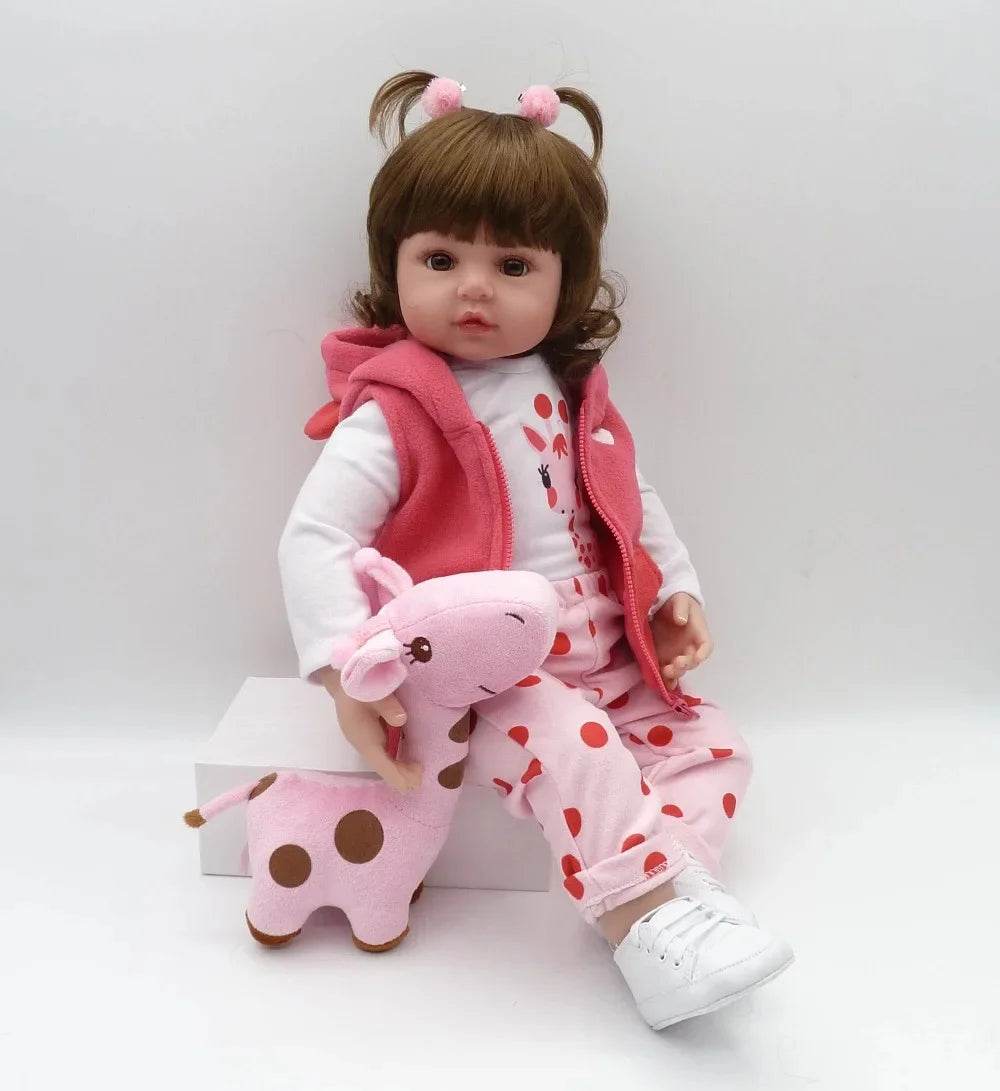 Premium Reborn Toddler Doll 47cm Soft Vinyl Lifelike Gift - ToylandEU