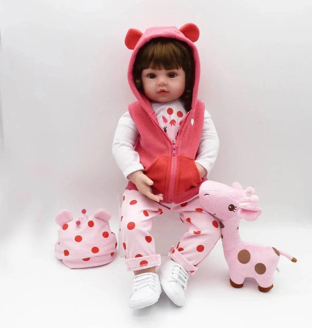 Premium Reborn Toddler Doll 47cm Soft Vinyl Lifelike Gift - ToylandEU
