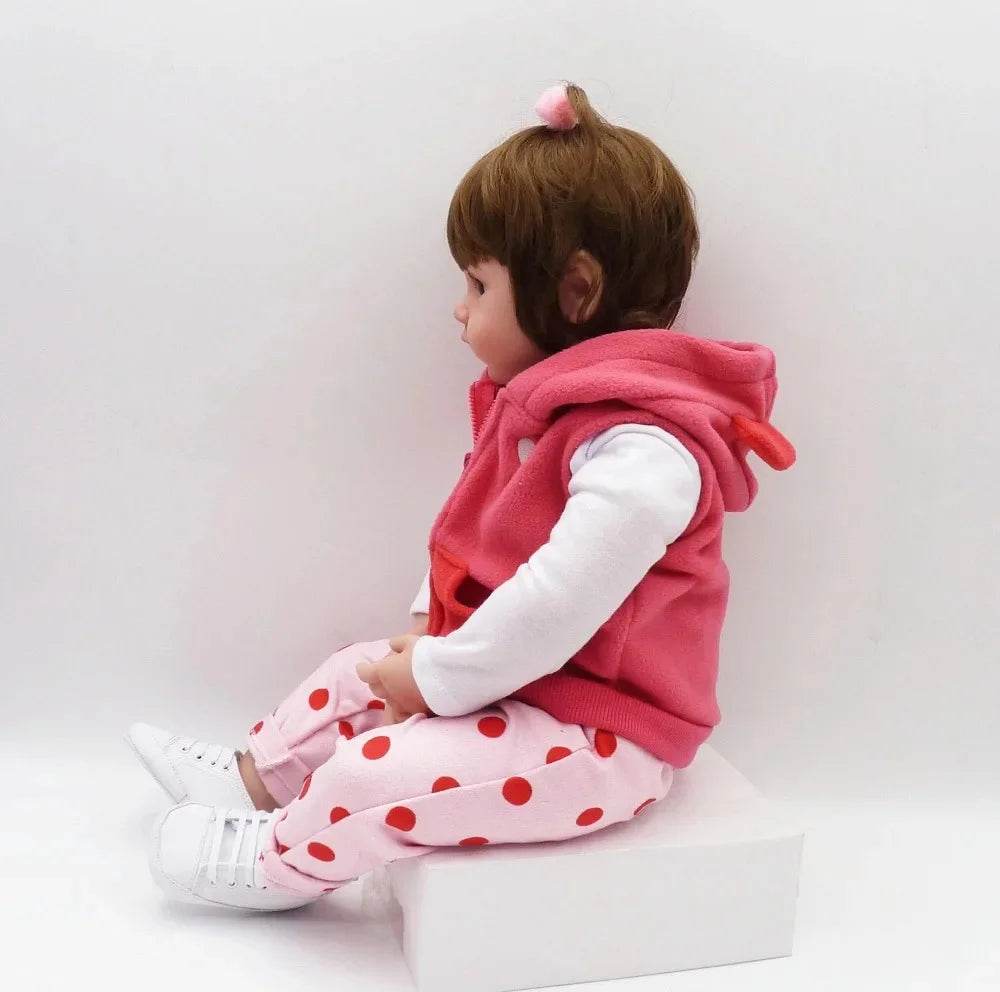 Premium Reborn Toddler Doll 47cm Soft Vinyl Lifelike Gift - ToylandEU