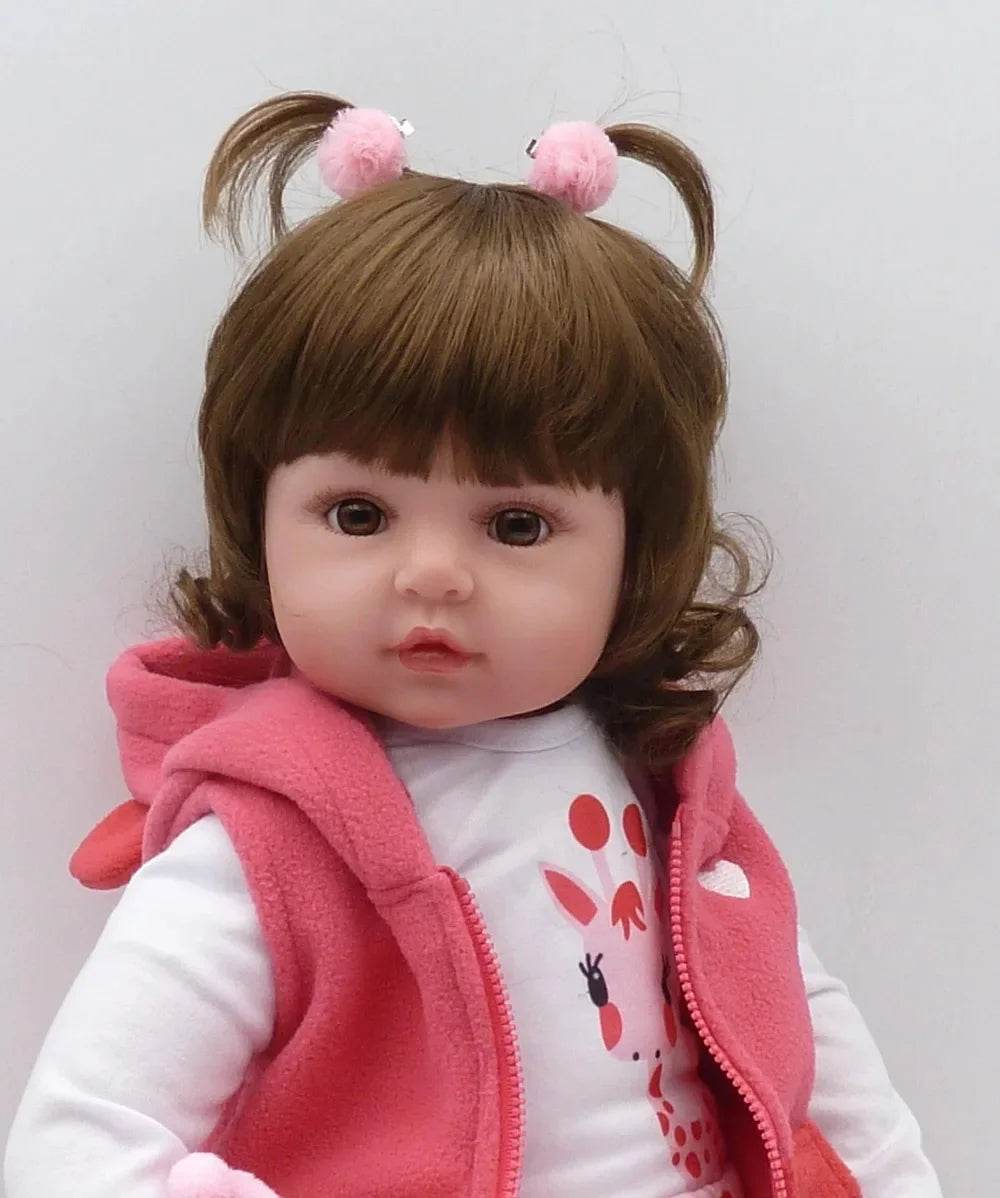 Premium Reborn Toddler Doll 47cm Soft Vinyl Lifelike Gift - ToylandEU