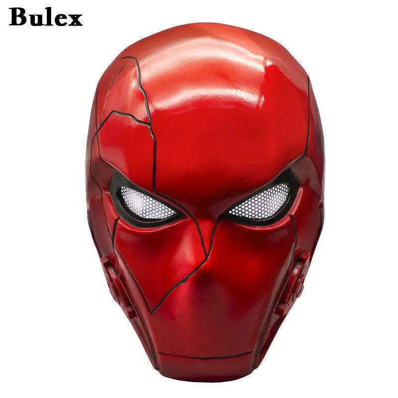Premium Red Hood Mask Full Head Latex Mesh Eyes For Adults - ToylandEU