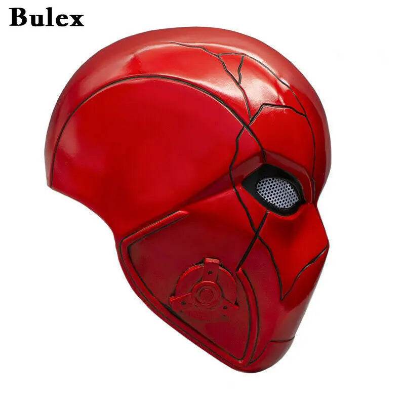 Premium Red Hood Mask Full Head Latex Mesh Eyes For Adults - ToylandEU