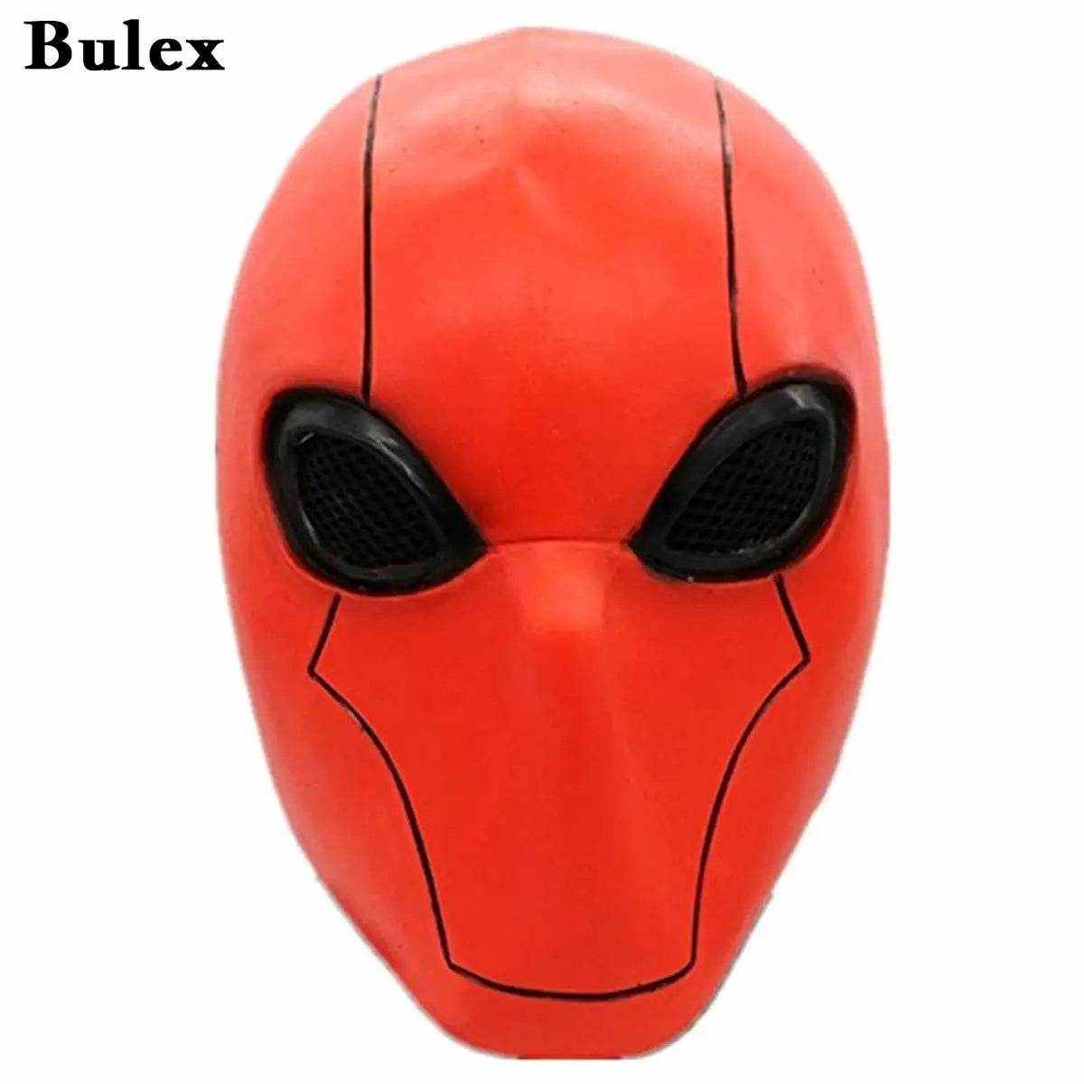 Premium Red Hood Mask Full Head Latex Mesh Eyes For Adults - ToylandEU