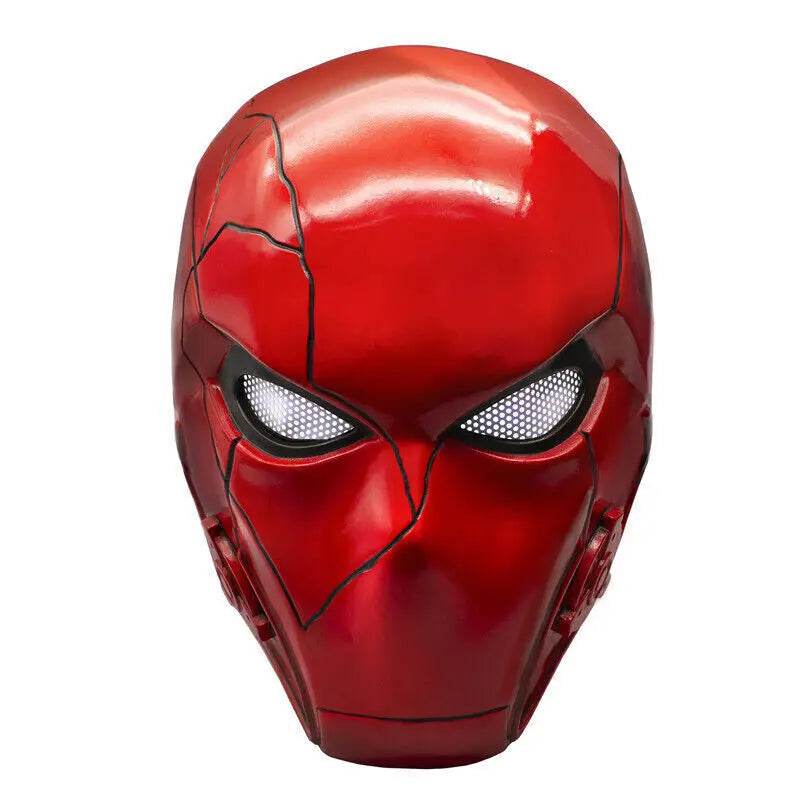 Premium Red Hood Mask Full Head Latex Mesh Eyes For Adults - ToylandEU
