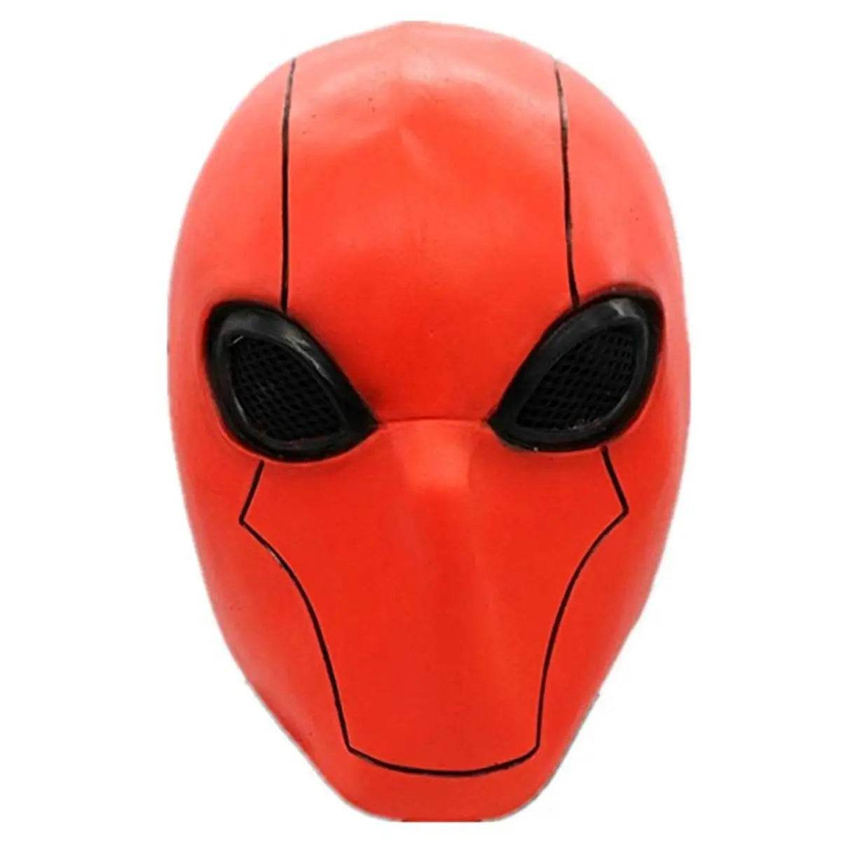 Premium Red Hood Mask Full Head Latex Mesh Eyes For Adults - ToylandEU