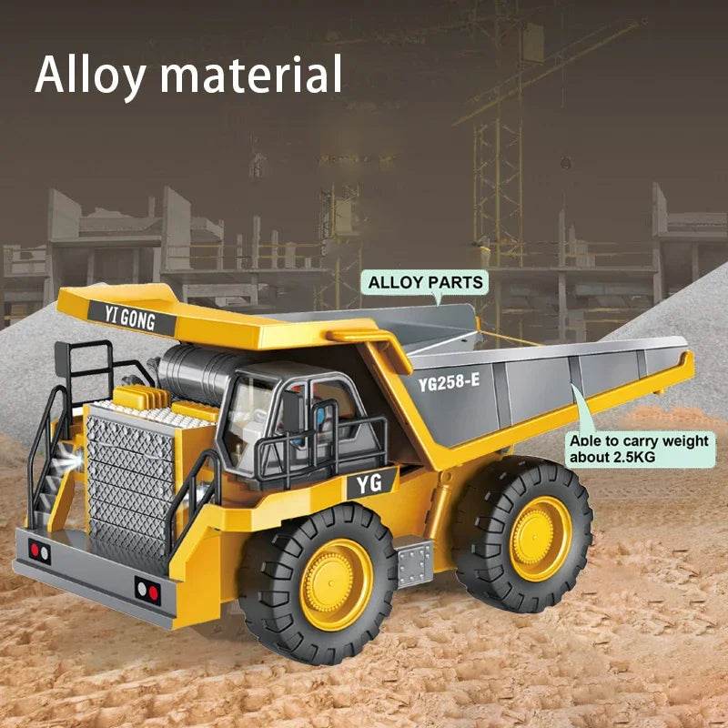 Premium Remote Control Excavator Alloy Build For Kids - ToylandEU