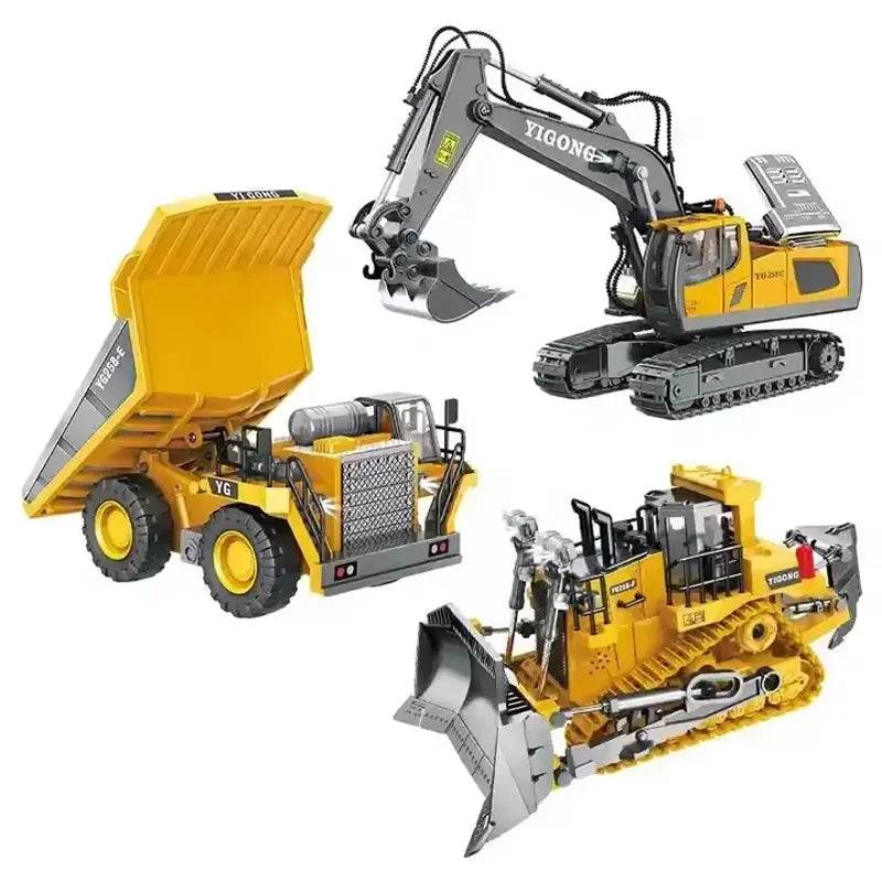Premium Remote Control Excavator Alloy Build For Kids - ToylandEU