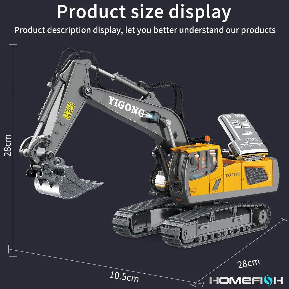 Premium Remote Control Excavator Toy With Digging For Boys - ToylandEU