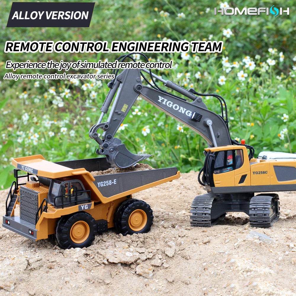 Premium Remote Control Excavator Toy With Digging For Boys - ToylandEU
