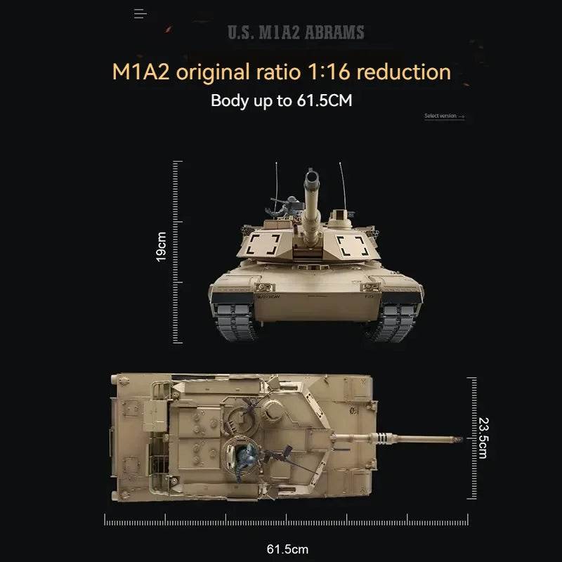 Premium Remote Control Tank M1A2 Infrared Battle For Boys - ToylandEU