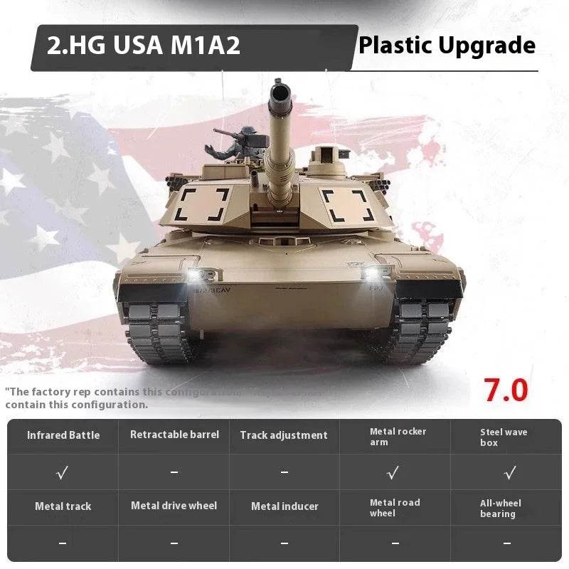 Premium Remote Control Tank M1A2 Infrared Battle For Boys - ToylandEU