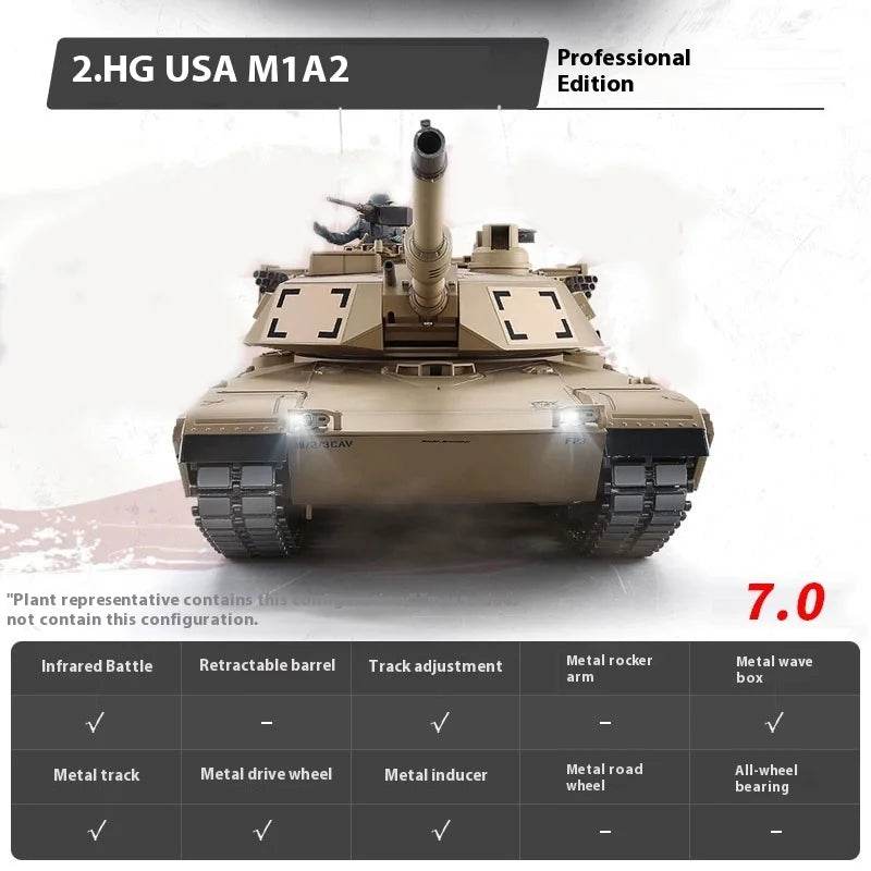 Premium Remote Control Tank M1A2 Infrared Battle For Boys - ToylandEU