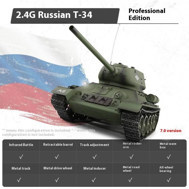 Premium Remote Control Tank T34 BB Shooting For Hobbyists - ToylandEU