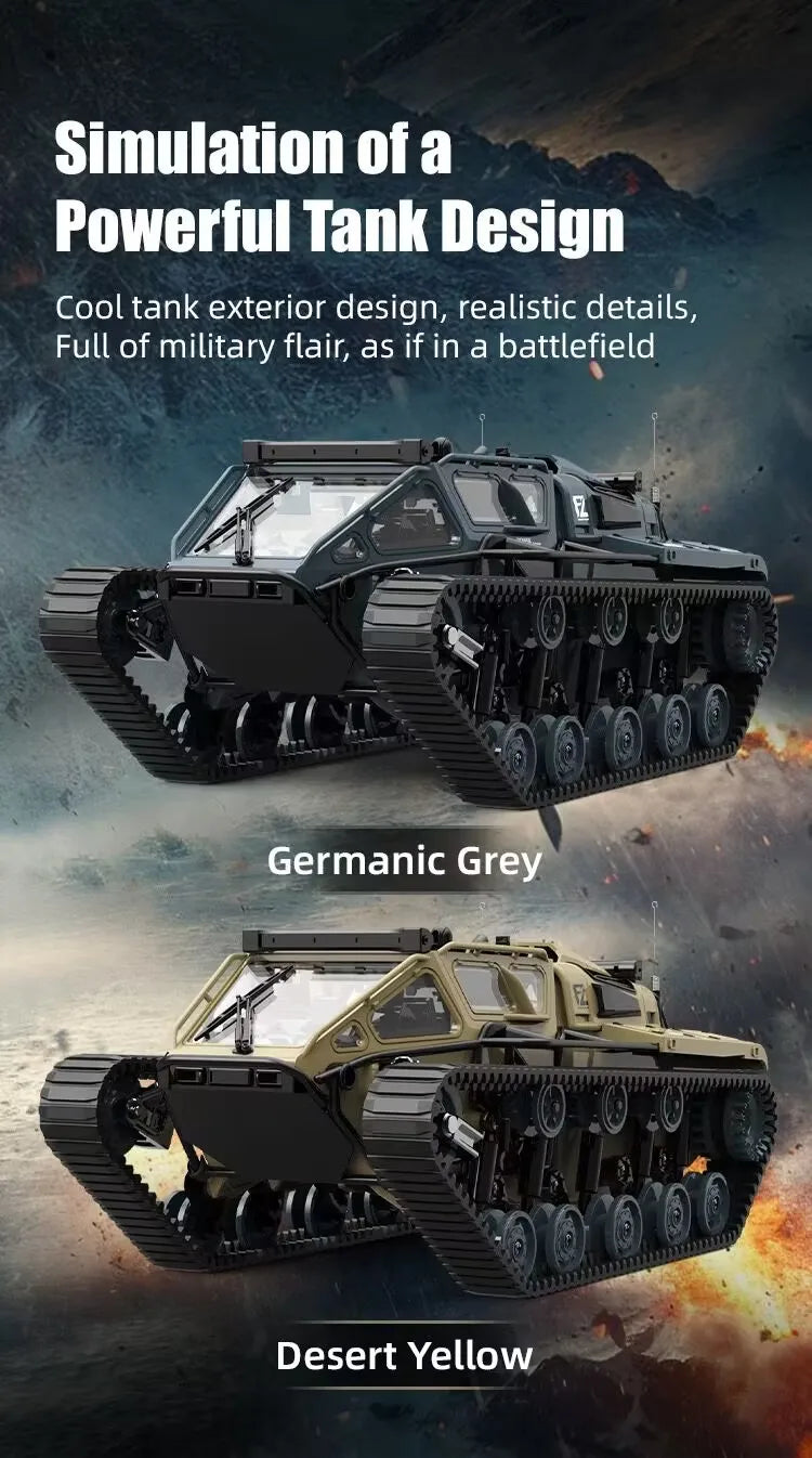 Premium Remote Control Tank Vehicle With High Speed Drift Proportional Throttle For Ages 14 And Up - ToylandEU