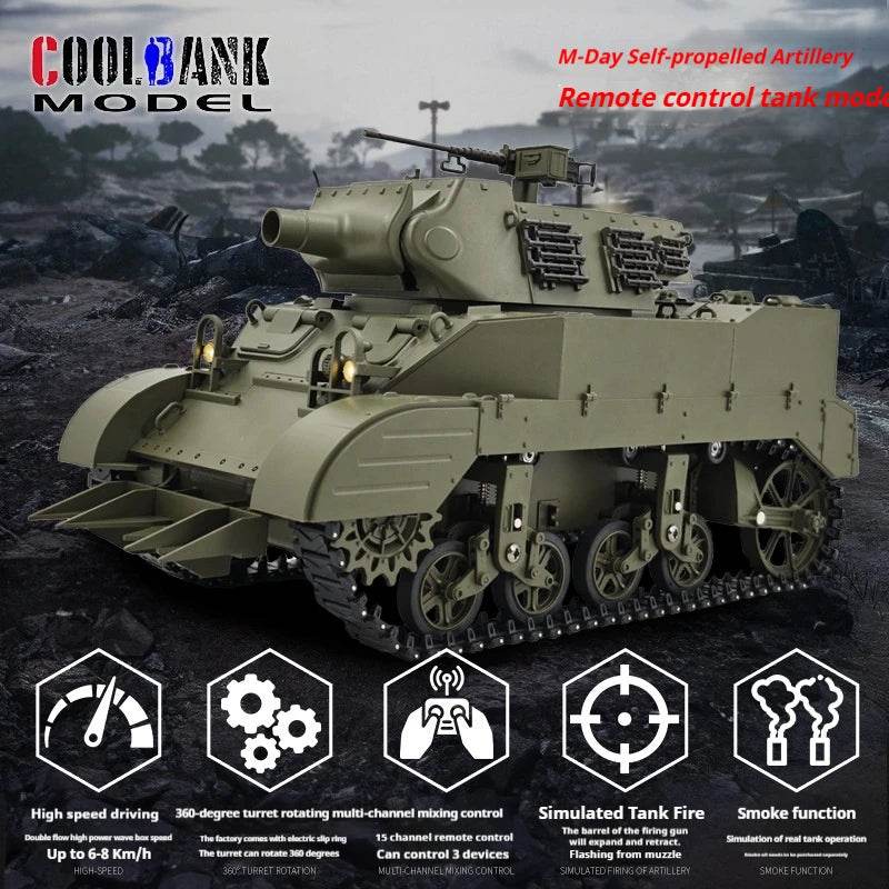 Premium Remote Control Tank With Smoke Simulation For Boys - ToylandEU