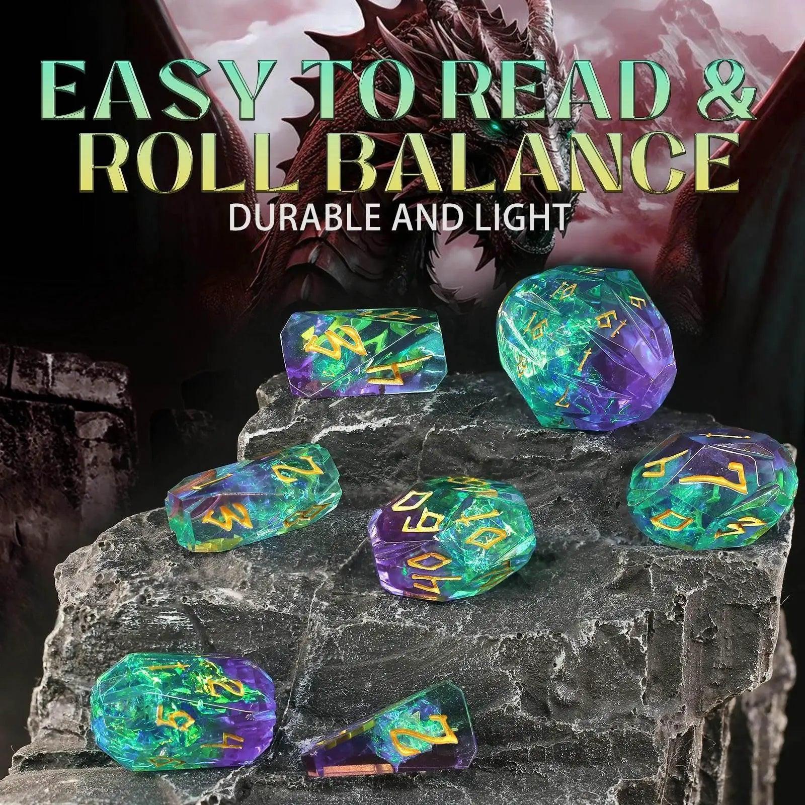  Premium Resin Dice Set with Stonehenge Design for Dungeons and Dragons -  ToylandEU™