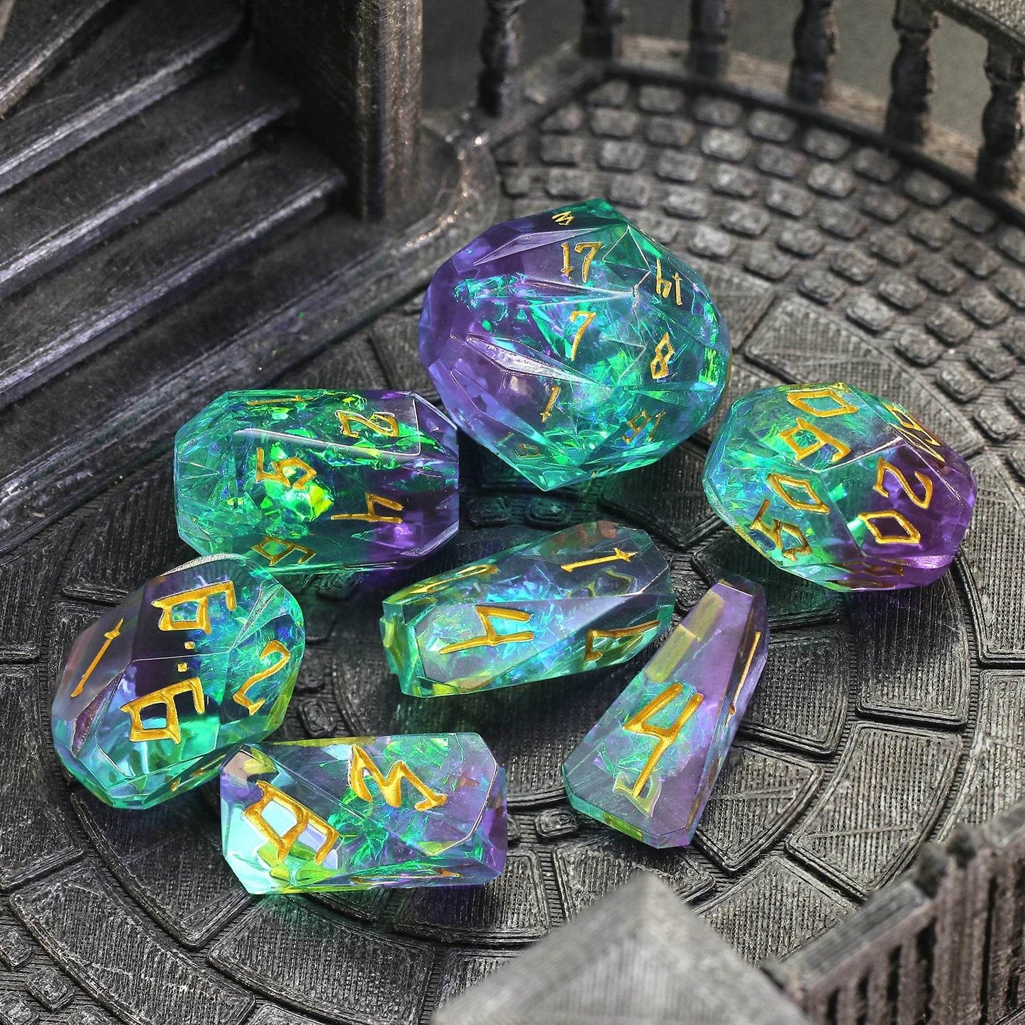 Premium Resin Dice Set with Stonehenge Design for Dungeons and Dragons Role Playing Games - ToylandEU
