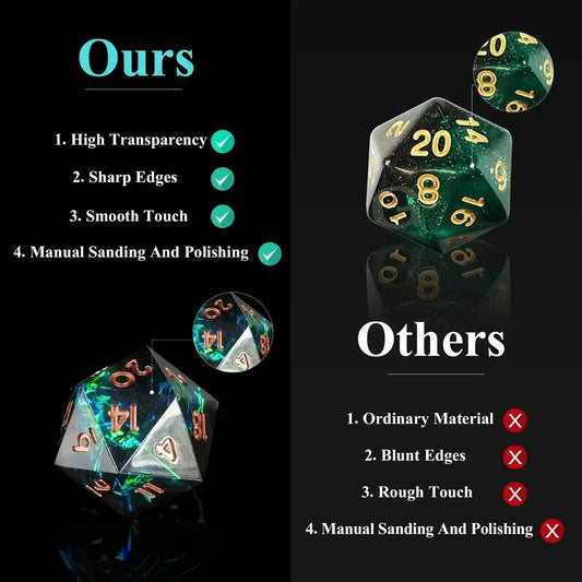  Premium Resin Sharp Edge Dice Set for Dungeons and Dragons -  ToylandEU™