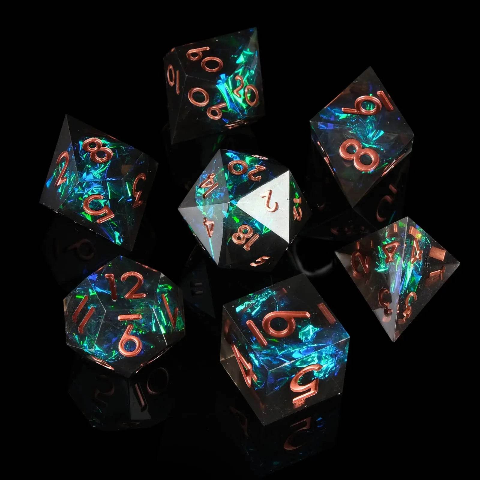 Premium Resin Sharp Edge Dice Set for Dungeons and Dragons Tabletop Role Playing Games - ToylandEU