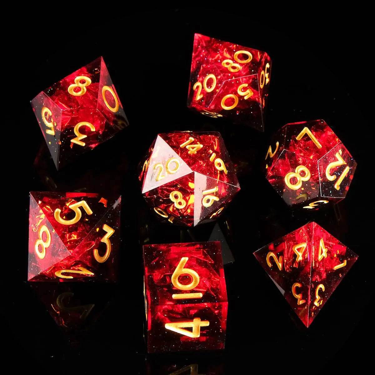 Premium Resin Sharp Edge Dice Set for Dungeons and Dragons Tabletop Role Playing Games - ToylandEU