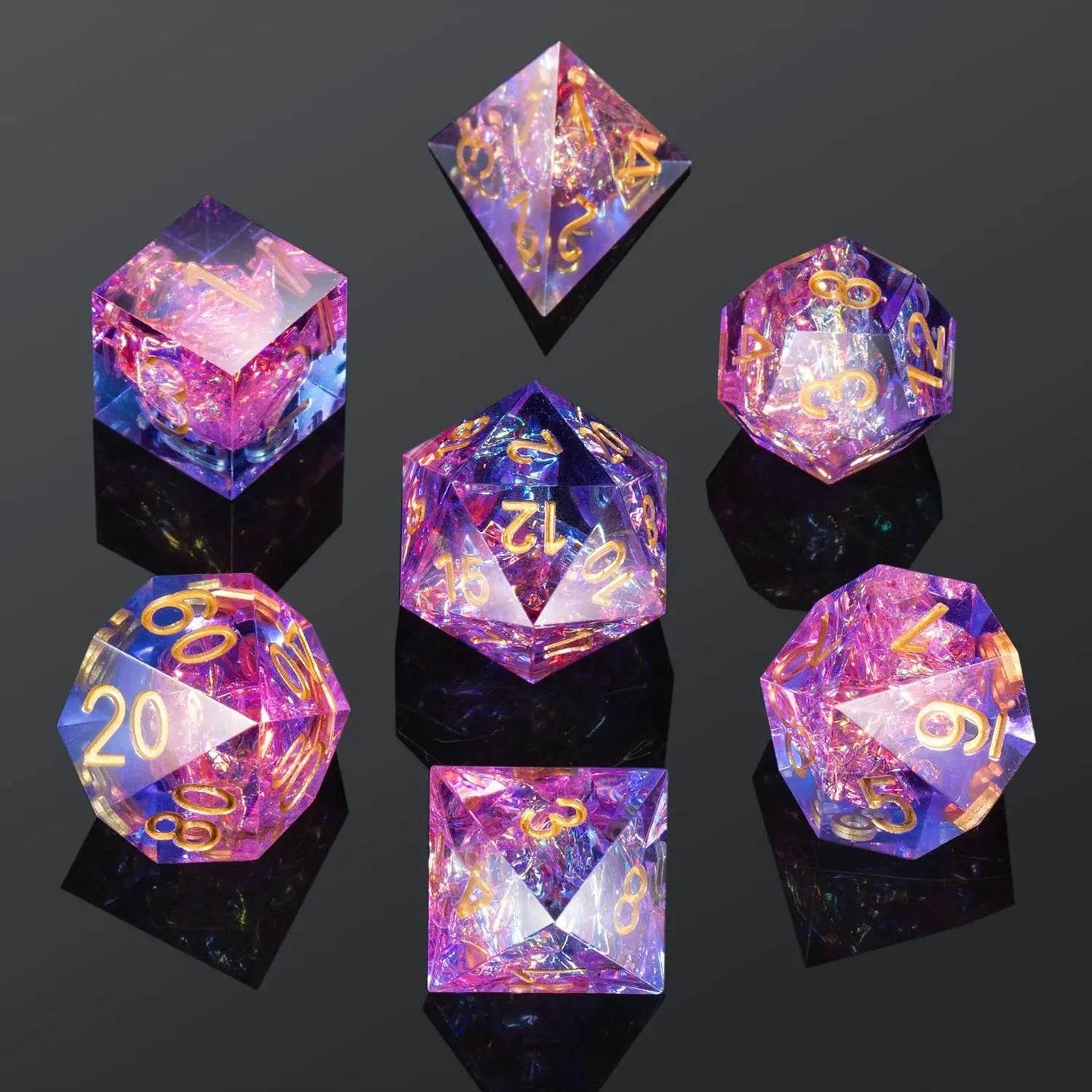 Premium Resin Sharp Edge Dice Set for Dungeons and Dragons Tabletop Role Playing Games - ToylandEU