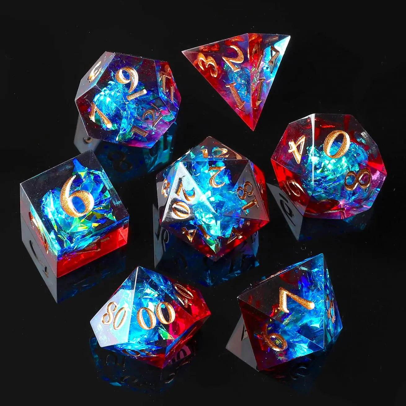 Premium Resin Sharp Edge Dice Set for Dungeons and Dragons Tabletop Role Playing Games - ToylandEU