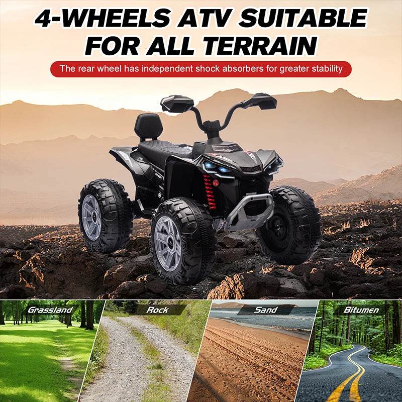 Premium Ride On Car 24V 4 Wheel ATV Suspension Toddlers - ToylandEU
