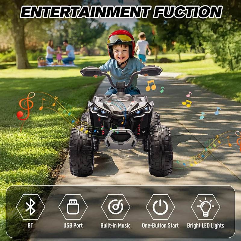 Premium Ride On Car 24V 4 Wheel ATV Suspension Toddlers - ToylandEU