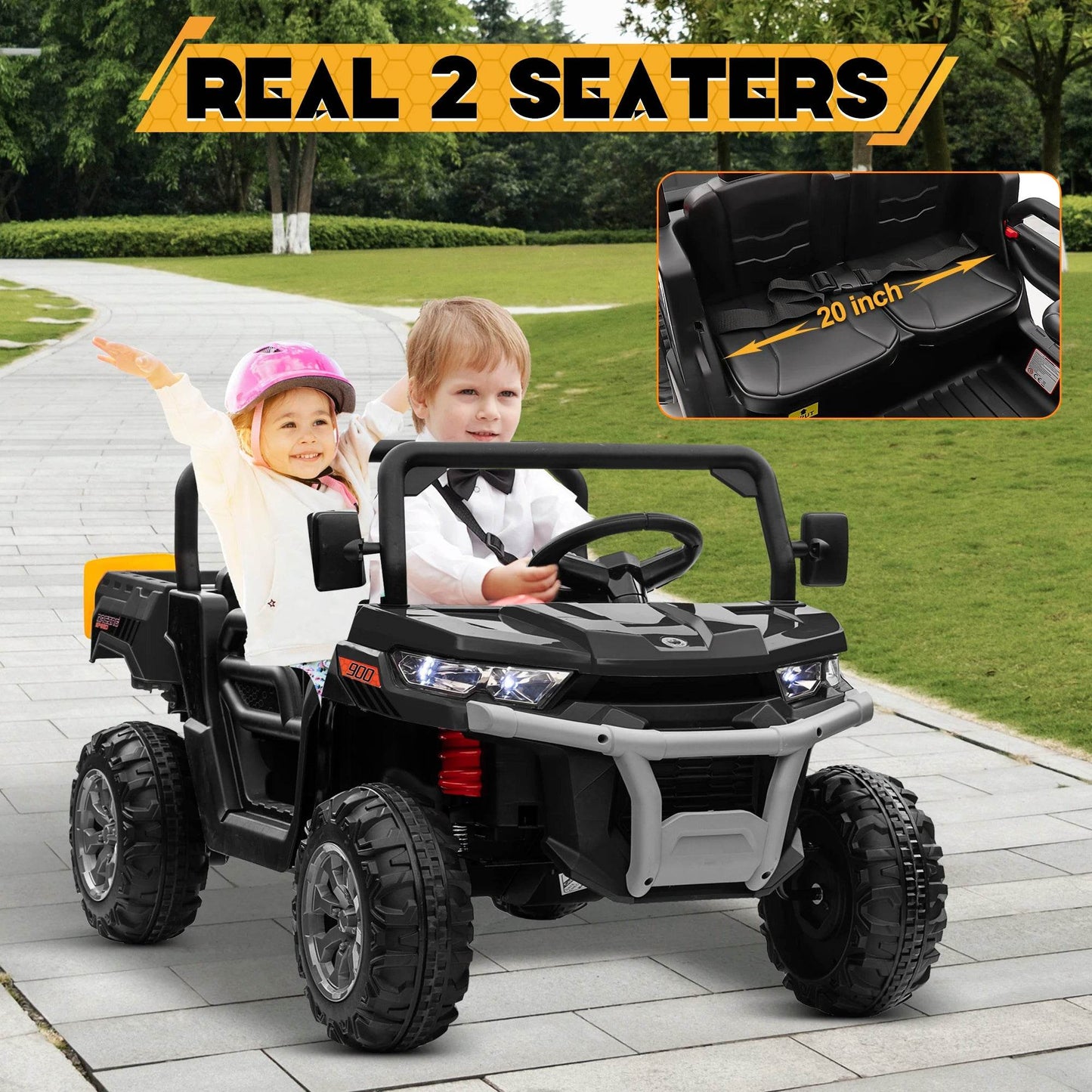 Premium Ride On Dump Truck 2 Seater Remote Control For Kids - ToylandEU