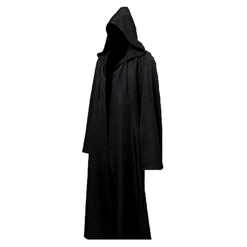 Premium Robe Costume Hooded Sorcerer Black Adults And Kids - ToylandEU