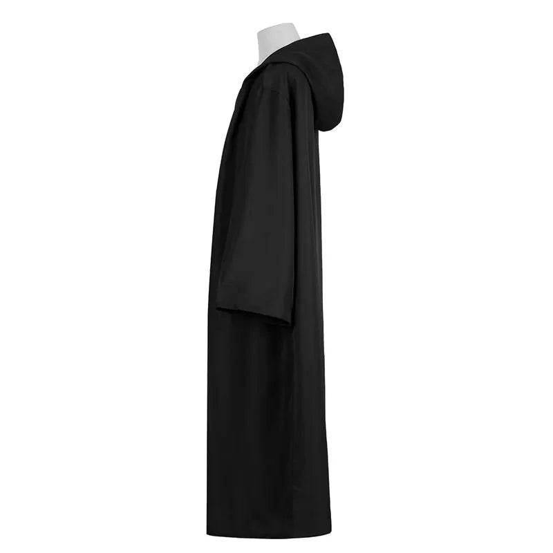 Premium Robe Costume Hooded Sorcerer Black Adults And Kids - ToylandEU