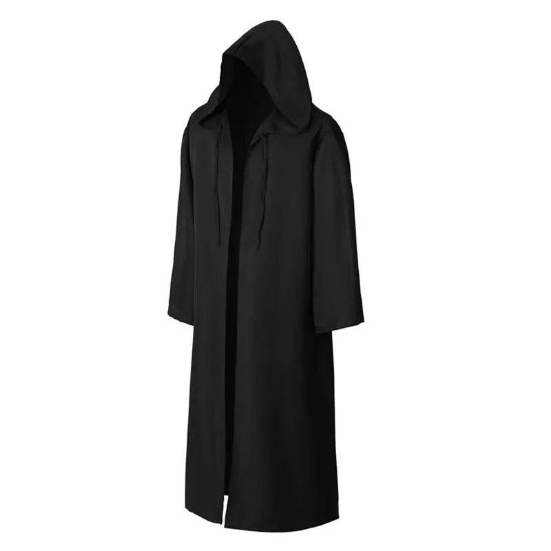 Premium Robe Costume Hooded Sorcerer Black Adults And Kids - ToylandEU