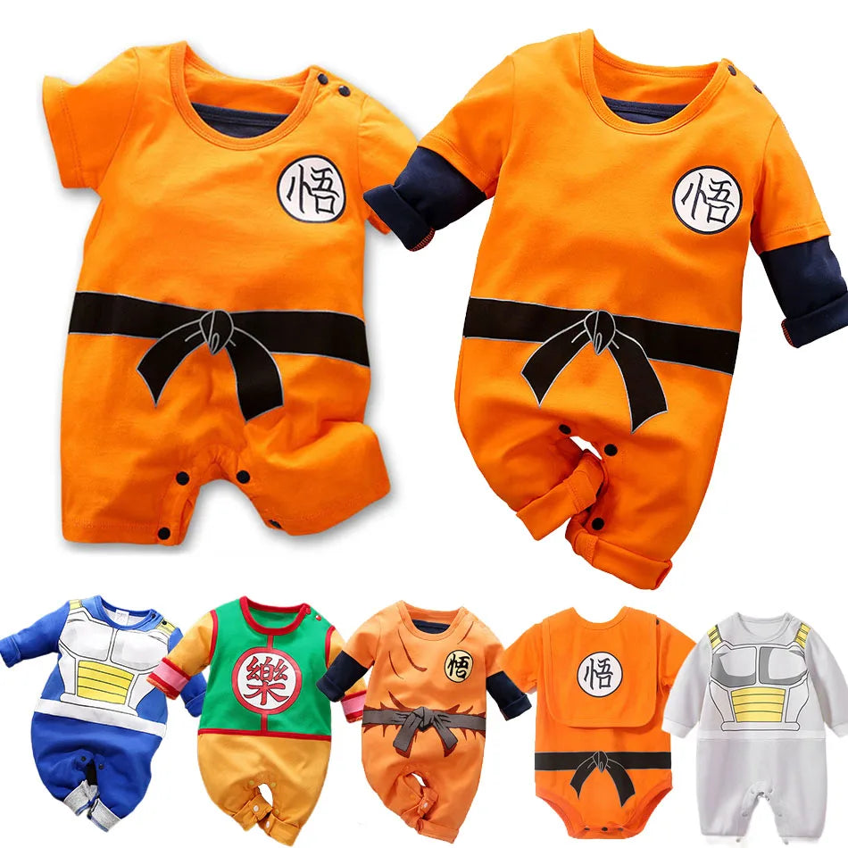 Premium Rompers Dragon Ball Z Inspired Anime Character Print For Infants And Kids Halloween Cosplay - ToylandEU