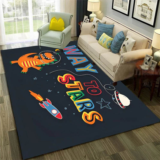 Premium Rug Dinosaur Cartoon Non Slip Kids Area Rug - ToylandEU