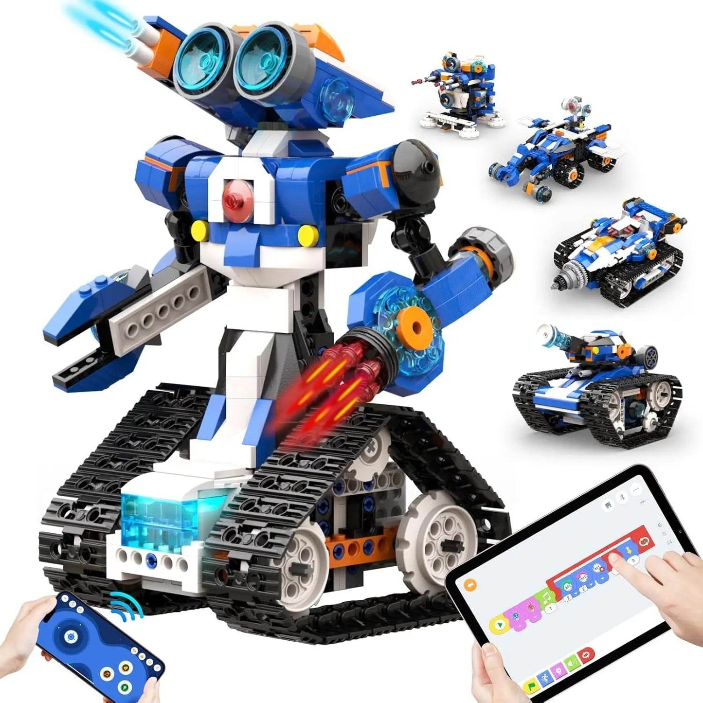 Premium STEAM Robot Building Kit 6 In 1 Remote Control Coding for Boys Aged Eight to Twelve Educational Gift - ToylandEU