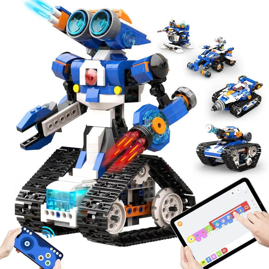 Premium STEAM Robot Building Kit 6 In 1 Remote Control Coding for Boys Aged Eight to Twelve Educational Gift - ToylandEU