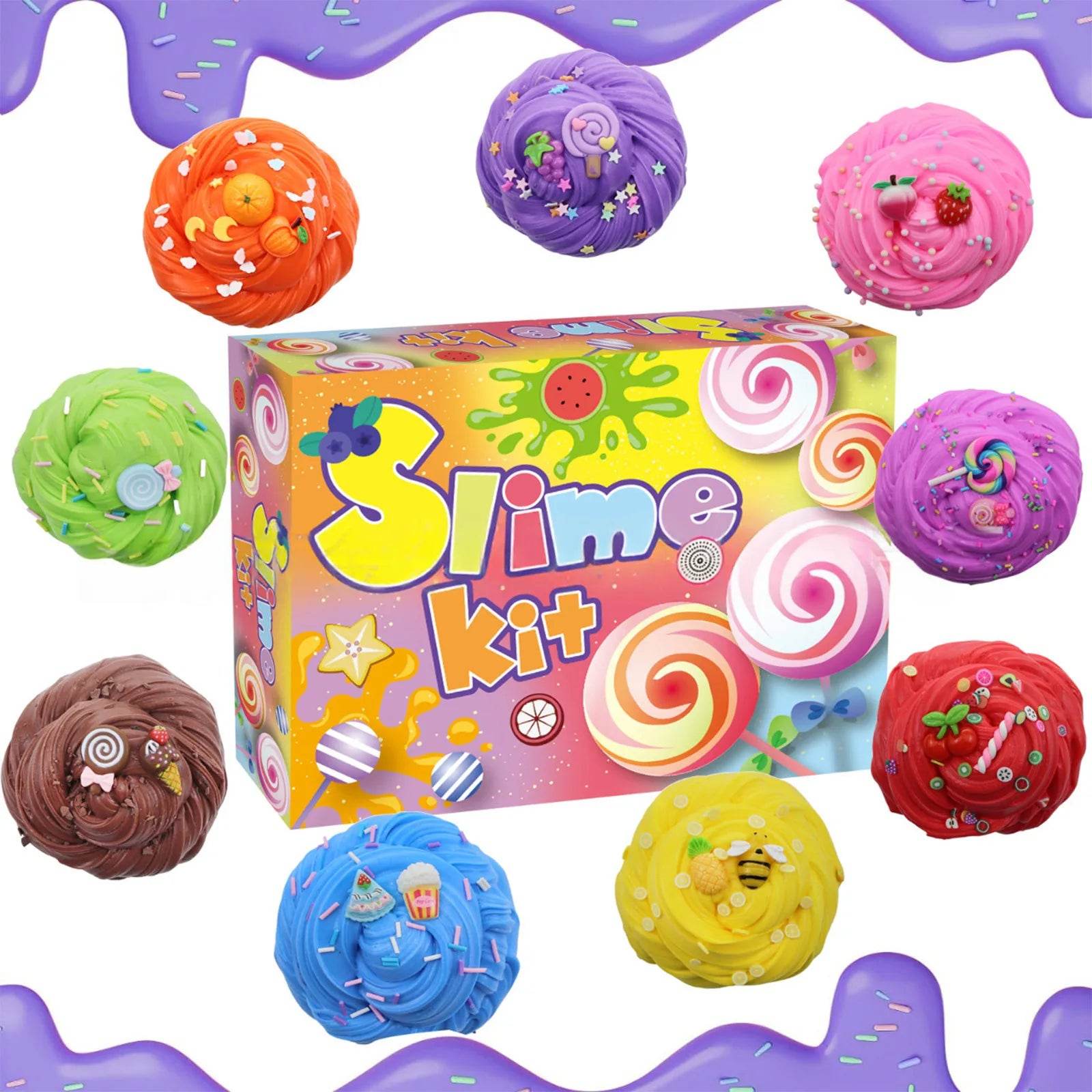 Premium Safe Slime Set 60ml 10 Pack For Kids 3 Plus - ToylandEU