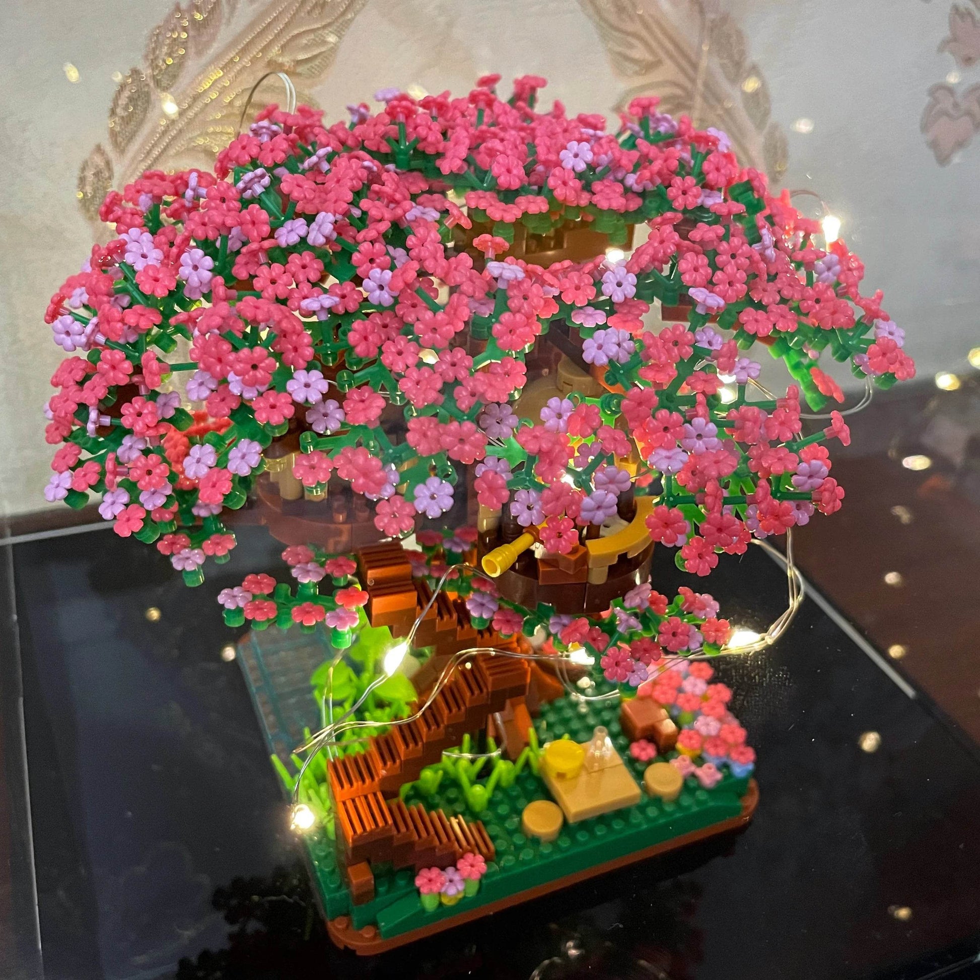 Premium Sakura Tree Blocks Lighted Ornament Girlfriend Gift - ToylandEU