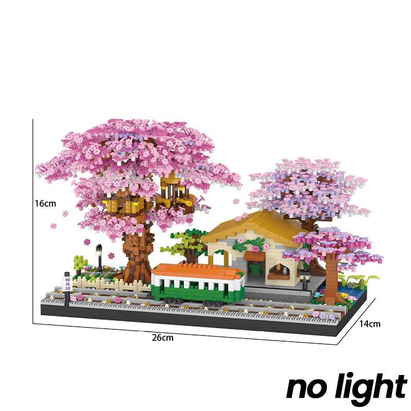 Premium Sakura Tree Blocks Lighted Ornament Girlfriend Gift - ToylandEU