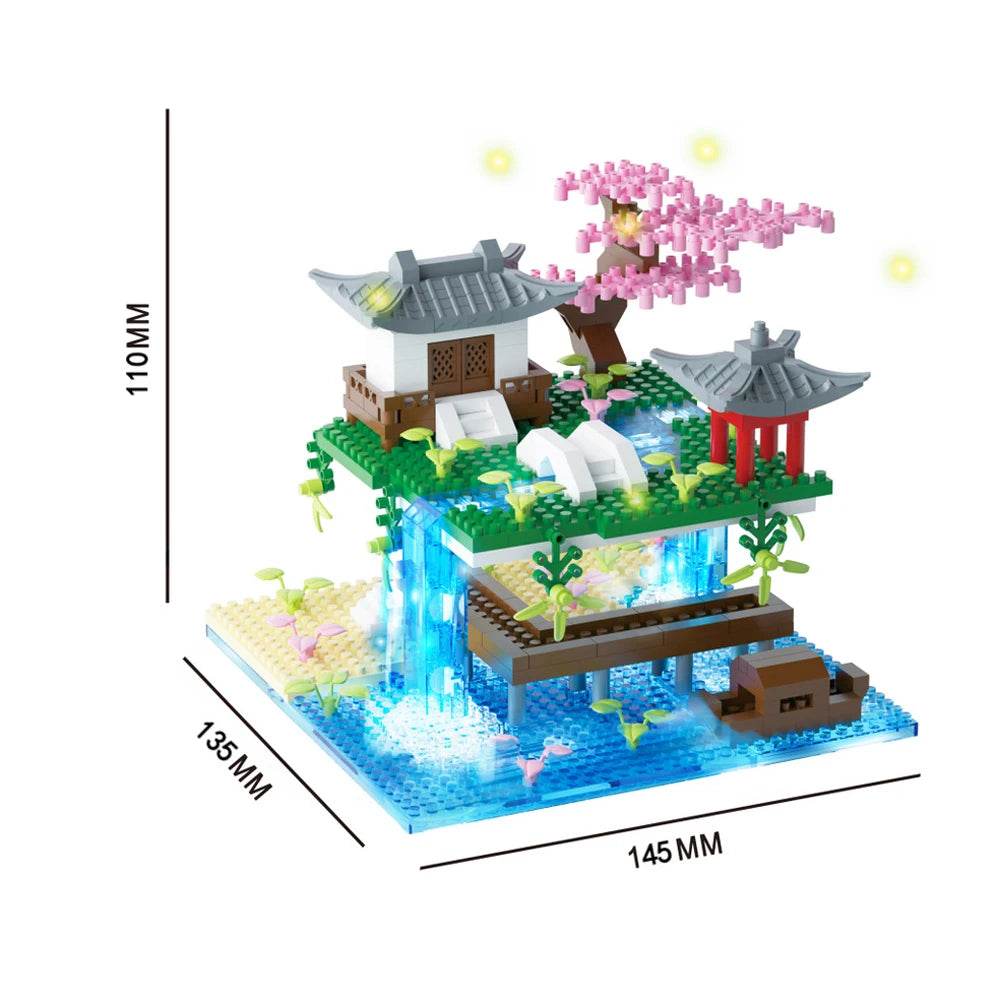 Premium Sakura Tree Micro Blocks With Led Lights For Her - ToylandEU