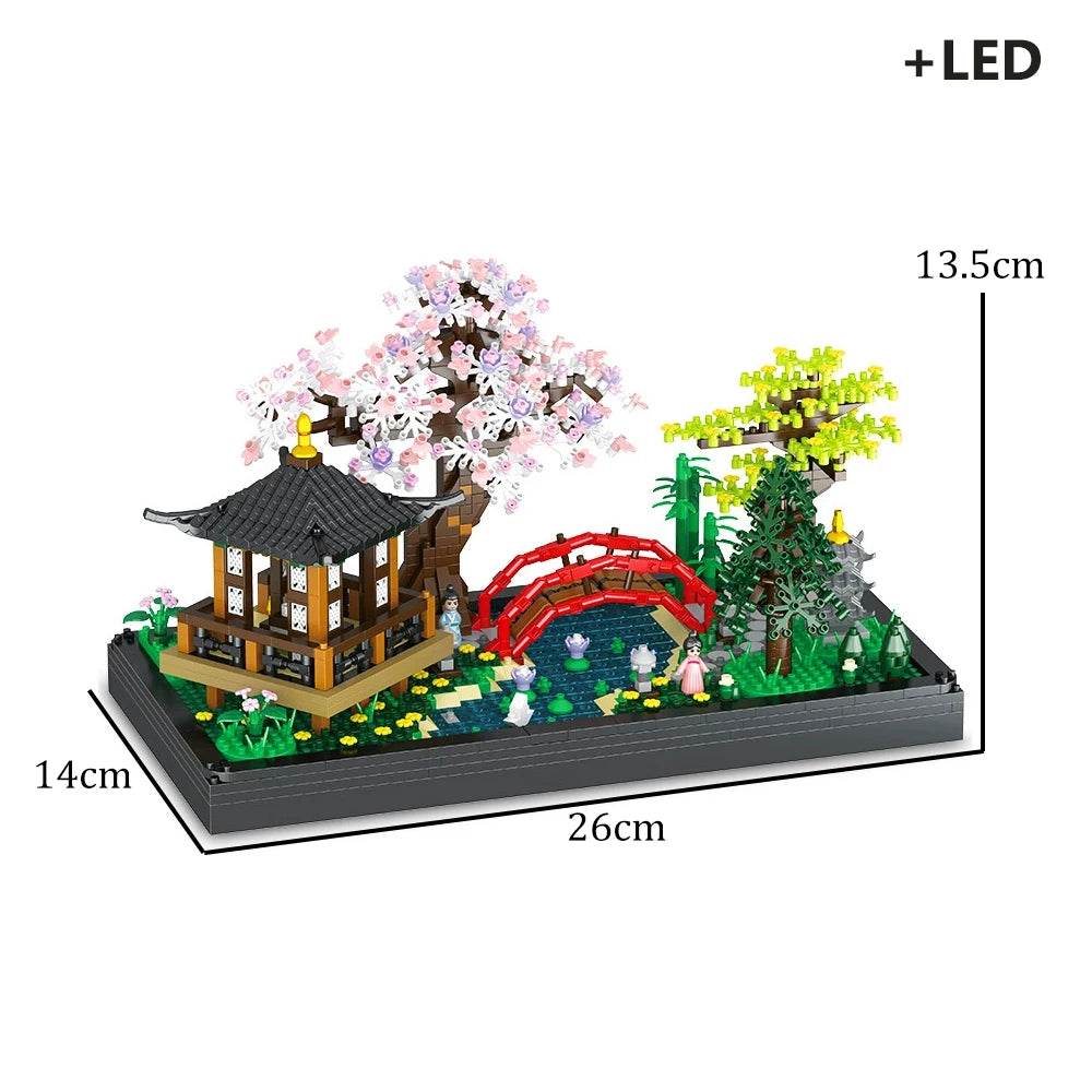 Premium Sakura Tree Micro Blocks With Led Lights For Her - ToylandEU