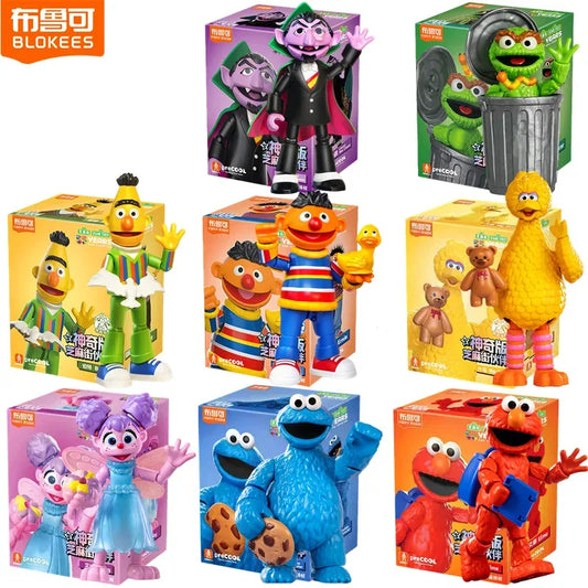 Premium Sesame Street Building Block Figures Featuring Ernie Bert Elmo For Kids - ToylandEU