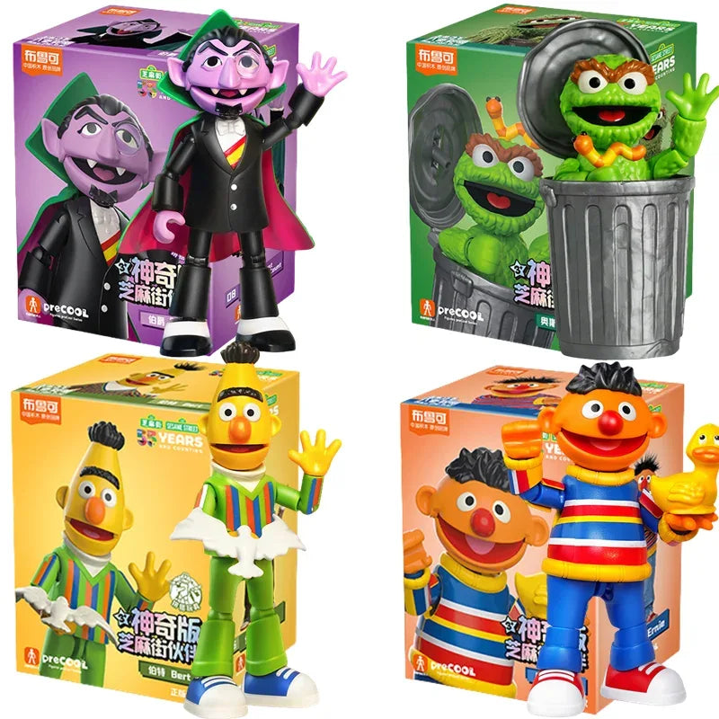 Premium Sesame Street Building Block Figures Featuring Ernie Bert Elmo For Kids - ToylandEU