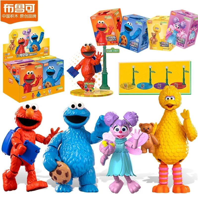 Premium Sesame Street Building Block Figures Featuring Ernie Bert Elmo For Kids - ToylandEU