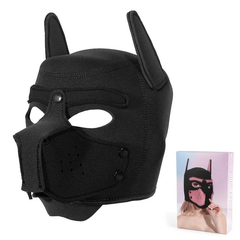 Premium Sexy Dog Mask Full Head Padded Rubber For Couples - ToylandEU