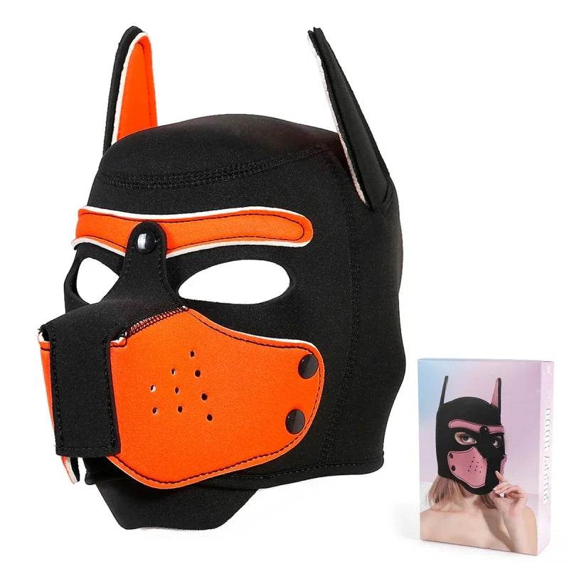 Premium Sexy Dog Mask Full Head Padded Rubber For Couples - ToylandEU